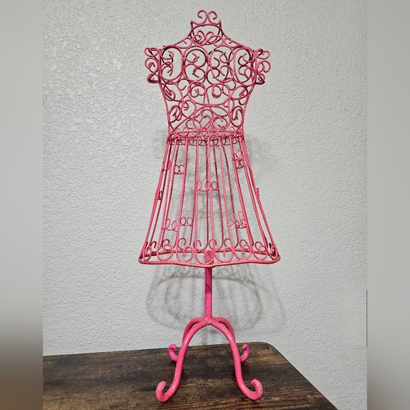 Pink Sparkly Wire Metal Dress Form Mannequin - Picture 2 of 4